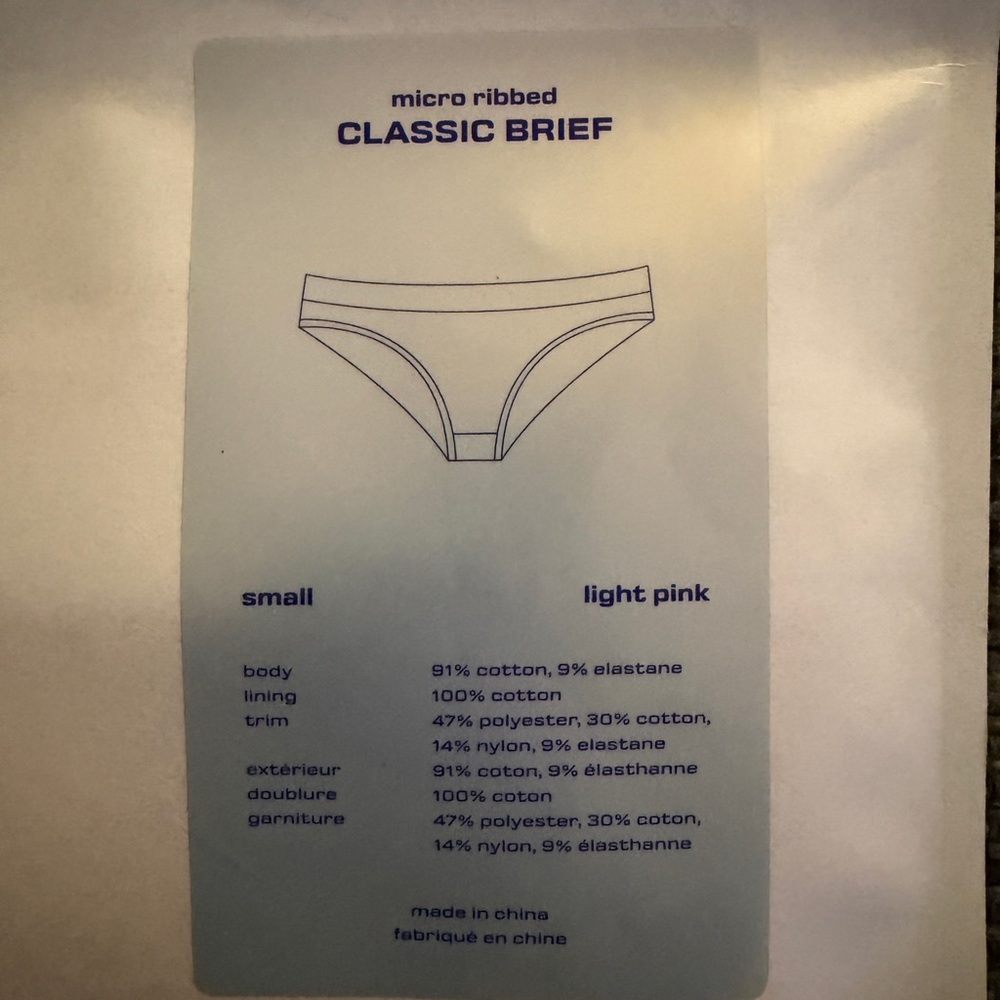 RARE Alexander Wang Micro Ribbed Classic Brief Light Pink - Picture 4 of 7